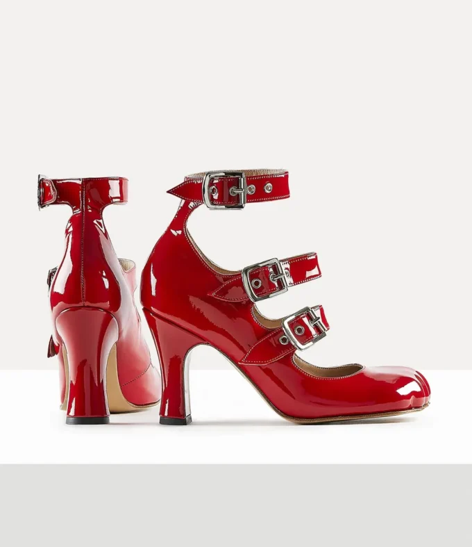 Animal Toe Three-Strap Shoe