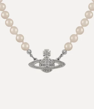 Man. Mini Bas Relief Pearl Necklace
