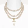 Three Row Pearl Drop Choker