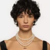 Three Row Pearl Drop Choker